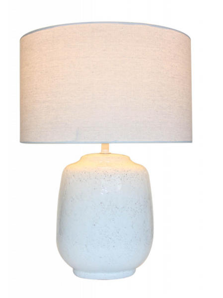 Lamp White Glazed Terracotta