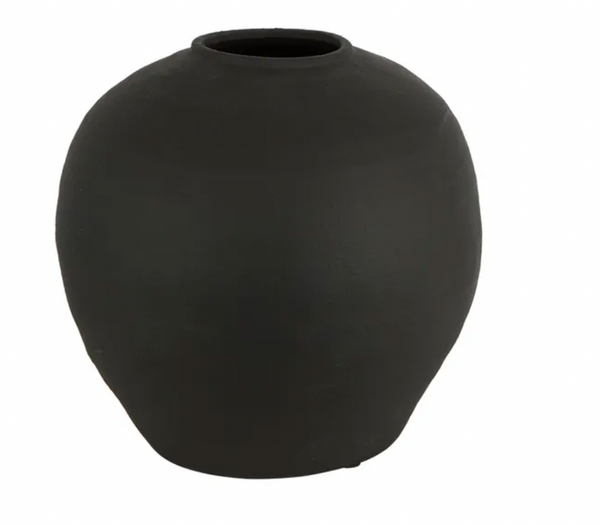 Terracotta Vase Med Black