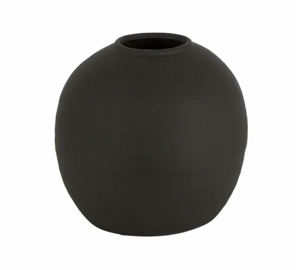 Terracotta Vase Sml Black