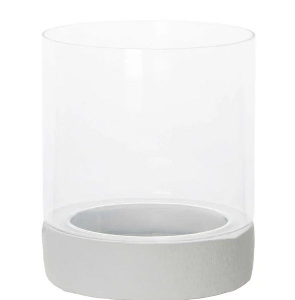 Cement Candle Holder White