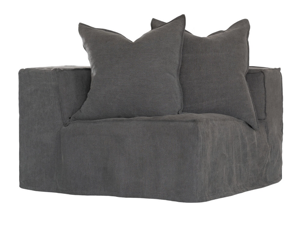 Hendrix Sofa Corner Uniqwa Furniture Charcoal