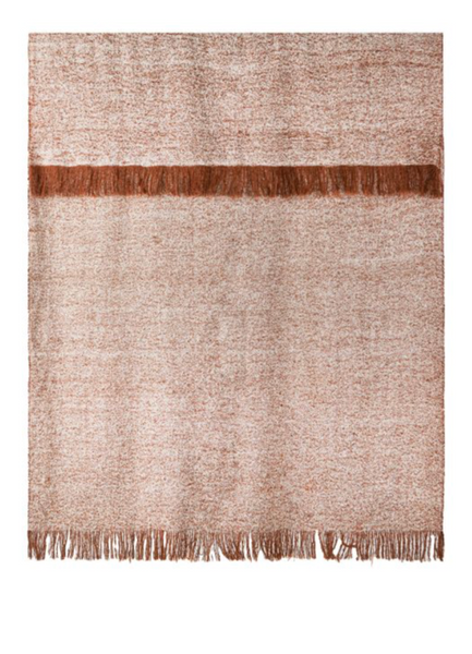 Brown Woven Textured Throw 130x180