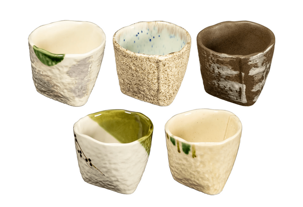 Japanese 5 triangle cup set