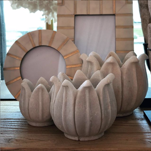 Marble Lotus Candle Holder