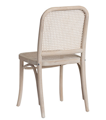 Light Oak and Rattan Dining Chair