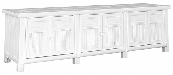 Bamboo Entertainment Unit White Uniqwa Collections