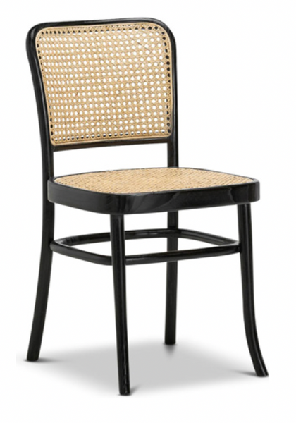 Teak Rattan Bentwood Dining Chair Natural Black