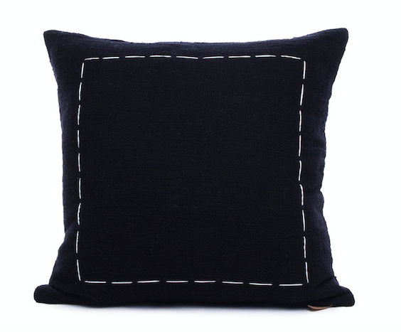 Natural Cotton Cushion with Stitching