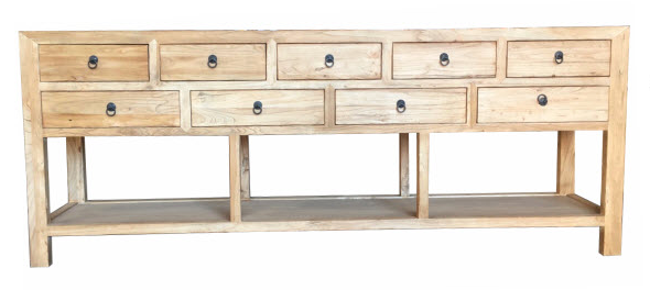 Elm Orient 9 Drawer Side Table